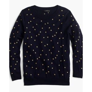 J. Crew Tippi Sweater‎ in Embroidered Stars